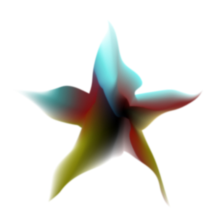 A plastic sparkling star is the original element for your design. Stylish trend element for logo, emblem, vector illustration. Mesh shapeless star. Geometric logo illustrationのイラスト素材