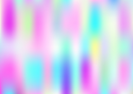 Funky Hologram Gradient Vector Background.Blurred Rainbow Colors Mesh Texture.Fairy Tale Magic Vector Design. Blur Pinky Turquoise Violet Yellow Shiny Gradient. Holographic Fluid Stains Vector Designのイラスト素材