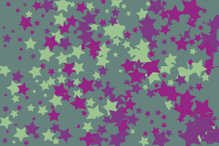Original abstract background paved with motley stars. New bright geometric pattern. Star stylish print. Funky Starry Banner Vector Designのイラスト素材