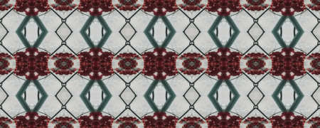 Spring Floral Ikat. Folk Embroidery. Summer Retro Rug. Pink, Violet Repeat  Delicate Lace Motifs....