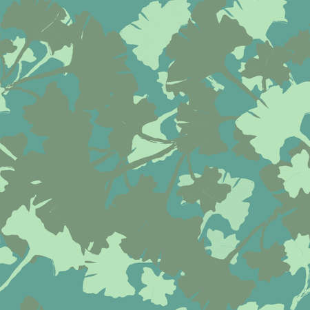 Boho ginkgo biloba rug. Watercolor botanical foliage in green colors. Ginkgo leaves seamless vector pattern. Beautiful nature print for fabric, textile design, wrapping paper, wallpapers. Provence artのイラスト素材