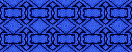 Aztec print. Blue and white. Psychedelic fabric pattern. Optical geometric ornament. Contrast tribal...