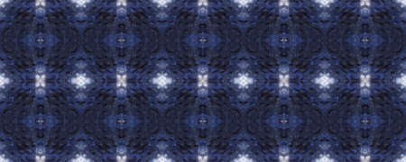 Tie dye pattern. Hand drawn shibori print. Blue ink background. Modern batik tile. Indigo geometric...