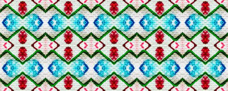 Tie dye pattern. Hand drawn shibori print. Blue, green, red ink background. Modern batik tile....