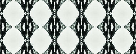 Tribal pattern. Monochrome folk ornament. Ink hand drawn print. Black and white. Geometric tile....