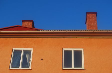 Chimney roof の写真素材