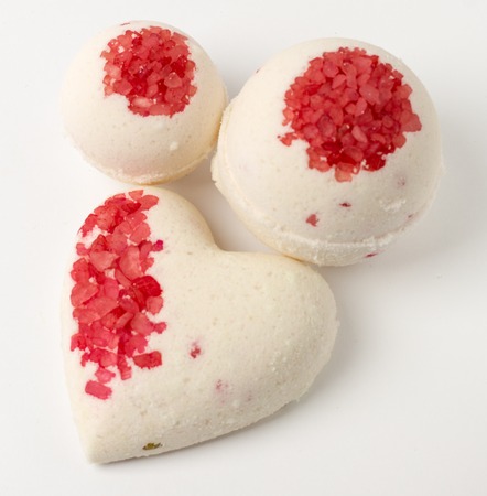 Salt bath bombs, essential oils, aromatherapy, spaの写真素材