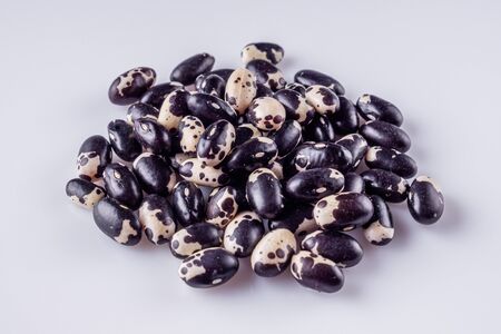 fresh organic natural beans on a white background.