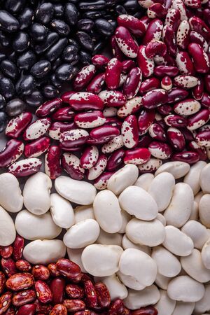 Fresh organic natural beans on stone background.の写真素材
