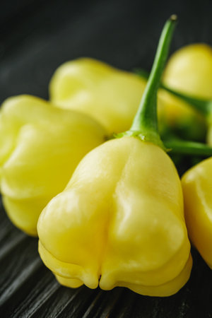 fresh delicious chili pepper aji white fantasy