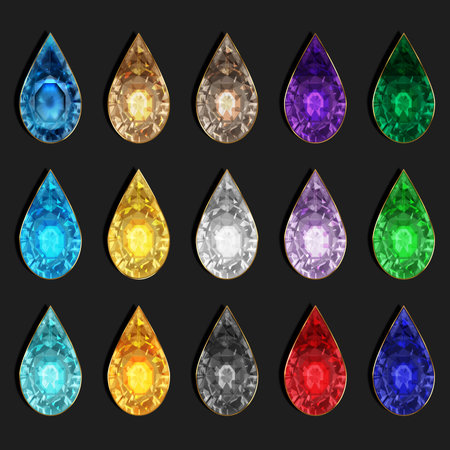 Set colorful diamondsの写真素材