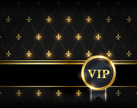 Golden vip black backgroundの写真素材