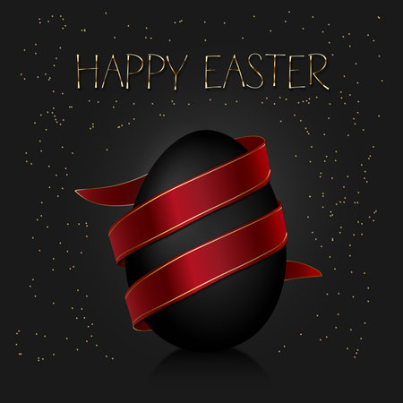 Black easter eggの写真素材