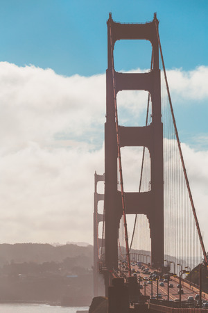 Golden Gate Bridge in daytime, San Francisco, Californiaの写真素材