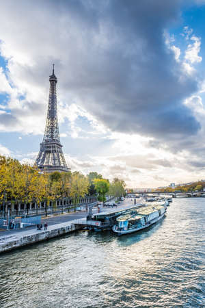 Paris, France - October 26, 2020: View on Eiffel Tower, Paris, Franceのeditorial素材
