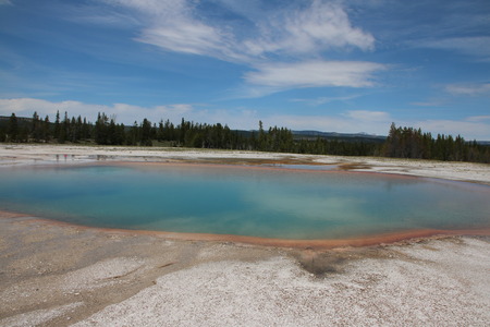 hot spring in yellowstoneの写真素材