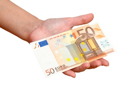 Fifty euro in hand