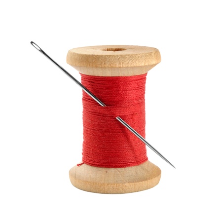 Spool of thread and needleの写真素材