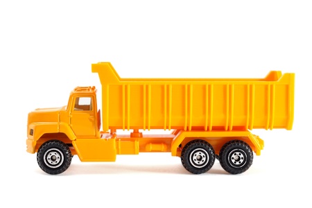 Toy truck isolated on white backgroundの写真素材