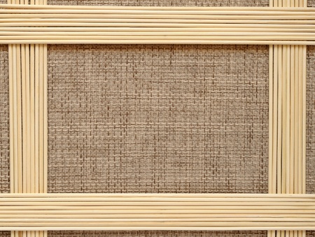 Frame of wooden sticks and canvasの写真素材