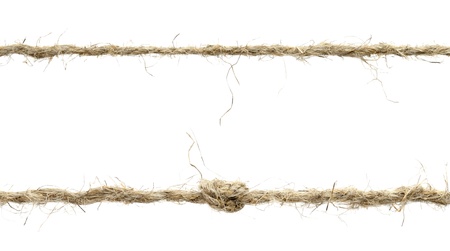 Rope isolated on white backgroundの写真素材