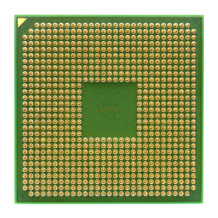 CPU isolated on white background