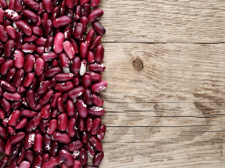 Beans on wooden backgroundの写真素材