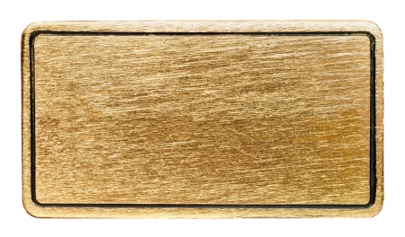 Small bronze metal plate isolated on white backgroundの写真素材