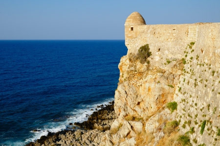 Fortress Fortezza in city of Rethymno, Crete, Greeceの写真素材