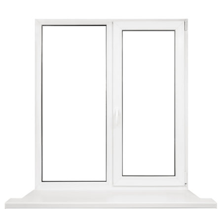 Plastic window frame isolated on white background