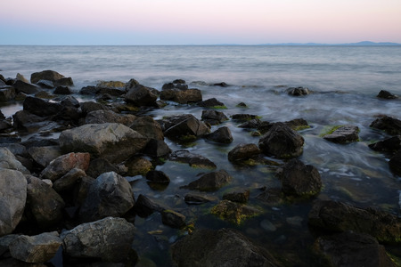 Evening sea with long exposure