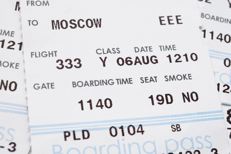 Boarding pass close-up