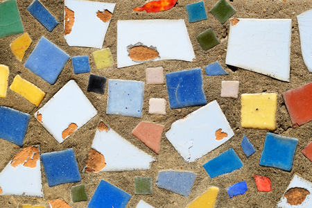 Abstract colorful tiles backgroundの写真素材