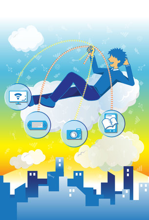 cloud technologyのイラスト素材