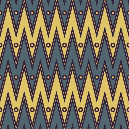 Earthly Toned Chevron With Dots Seamless Patternのイラスト素材