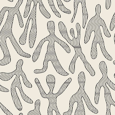 Shadow People Silhouette Seamless Ornamentのイラスト素材