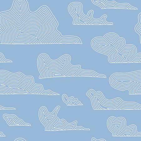 Lined Moire Opart Summer Clouds On A Windy Dayのイラスト素材