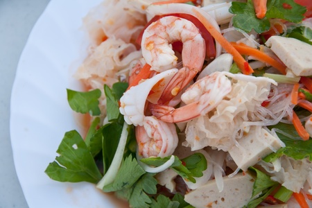 The spicy taste of Thai popular dish or eating snacks.の写真素材