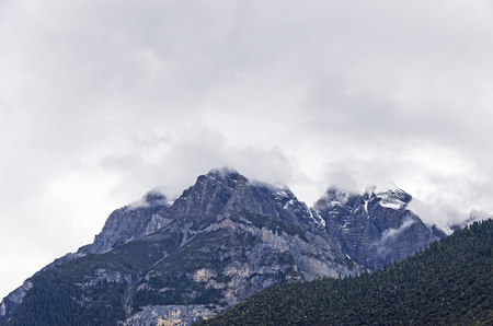 snow mountainの写真素材