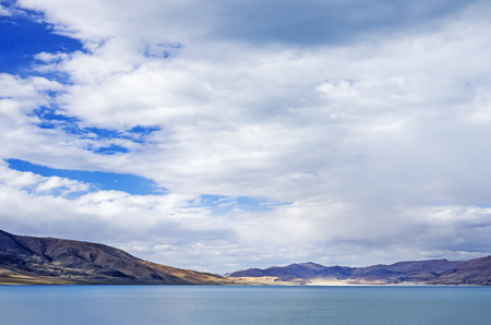 Mountain and lake sceneryの写真素材