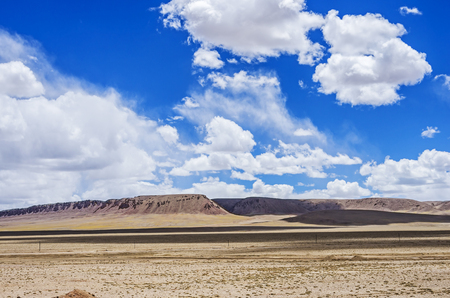 Dangerous mountain road at Ladakh India with view of scenic landscape and Himalayan mountain ranges.の写真素材
