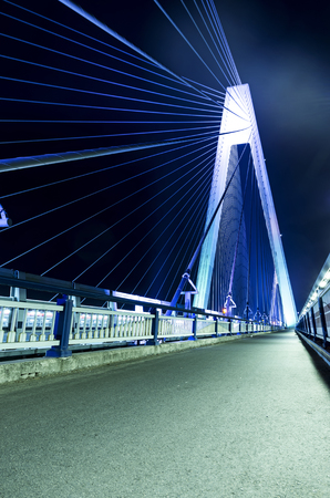 Long exposure of night traffic light.の写真素材