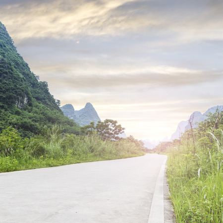 Forest trail in the chinaの写真素材