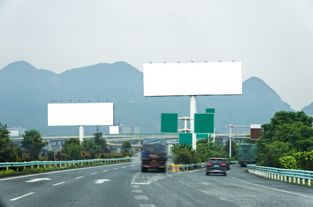 Blank billboard ready for new advertisementの写真素材