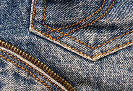 Jeans / denim texture & background, pocket, zipperの写真素材