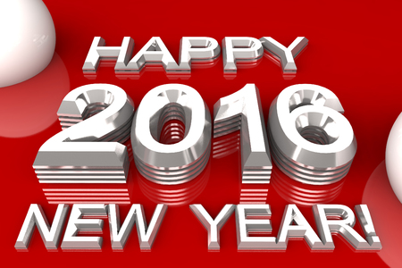 postcard - Happy New Year 2016 with white text
