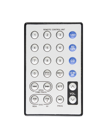 TV remote control isolated on white background