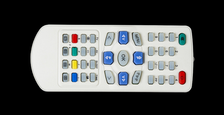 TV remote control isolated on black background