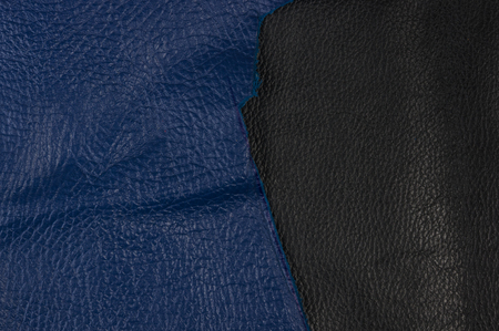 colored flaps, pieces, and scraps of natural leather for the manufactured furniture, bags and clothesの写真素材