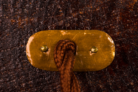 dark weathered teak wood with copperの写真素材